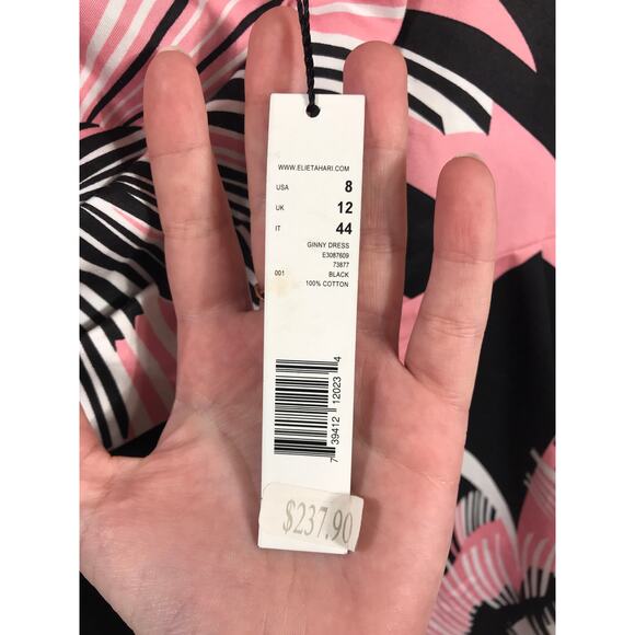 New Elie Tahari Women's Ginny Dress Pink Flower - Picture 6 of 14